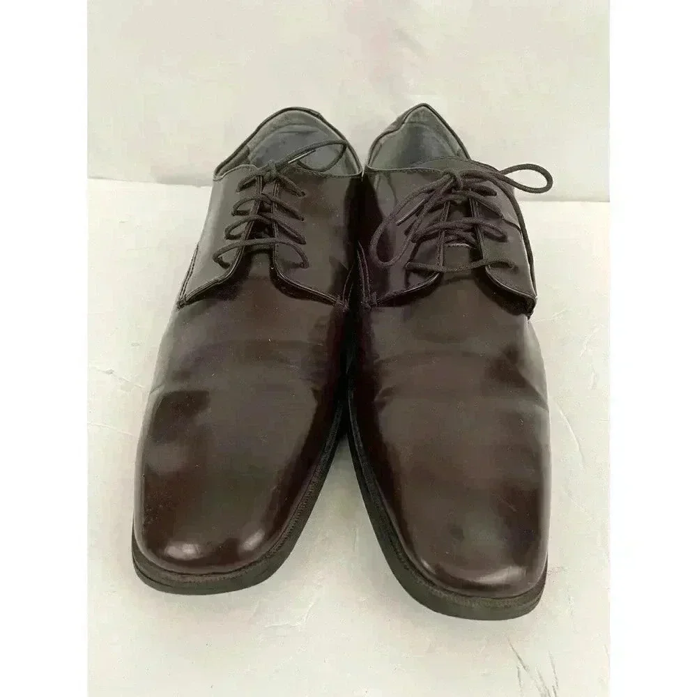 Calvin Klein Brown‎ Shiny Oxford Dress Men's Shoes Size 13
